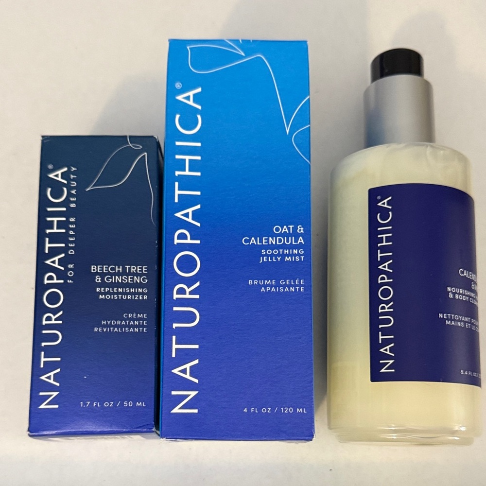 Naturopathica Skincare Set with Blue Packaging